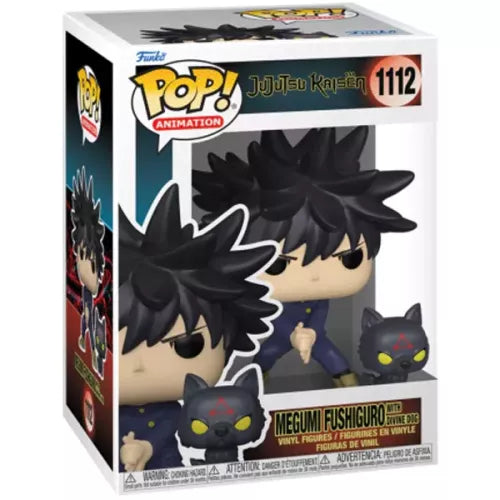 Funko Pop Megumi Fushiguro Divine Dog Jujutsu Kaisen #1112 Figura Original Anime