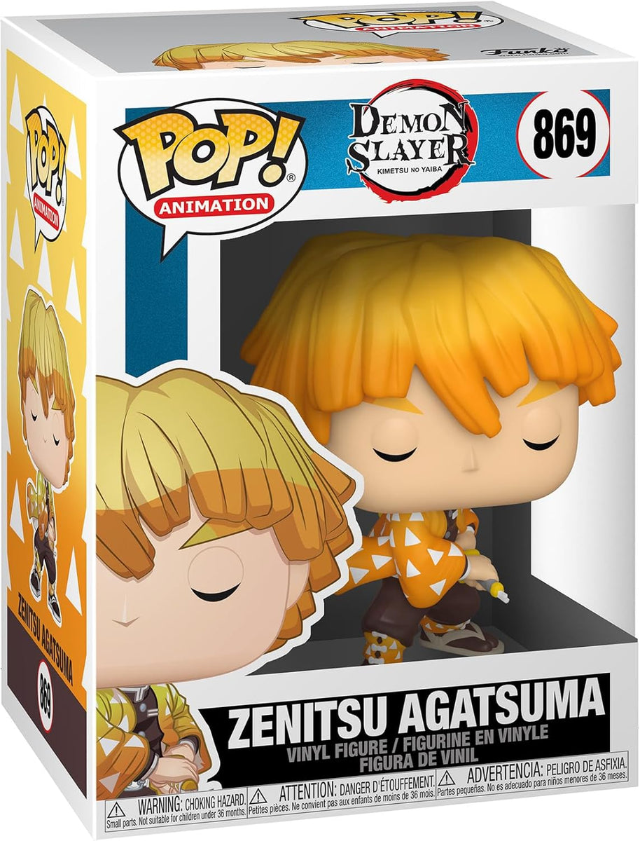 Funko Pop Zenitsu Agatsuma Demon Slayer #869 Figura Original Anime