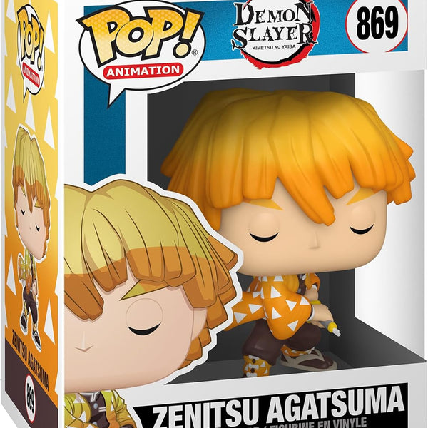 Funko Pop Zenitsu Agatsuma Demon Slayer #869 Figura Original Anime